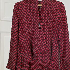 Hi-Lo Red/Black Blazer